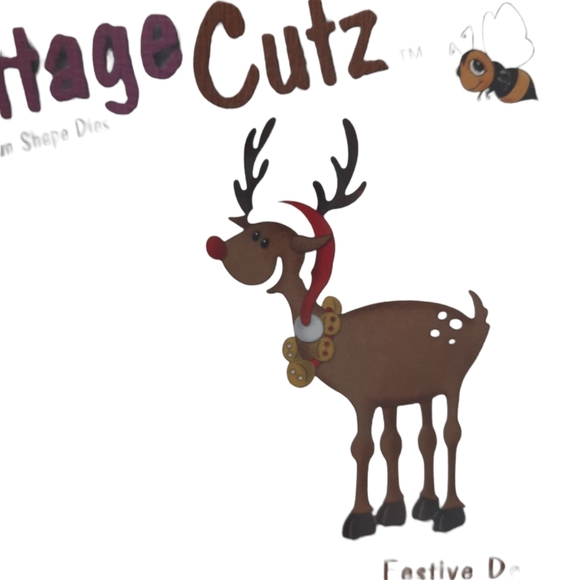 Cottage Cutz Festive Deer Die Cutting Scrapbooking - Picture 5 of 5